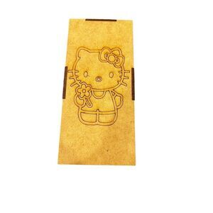 Handcrafted Hello Kitty wood coin bank Box